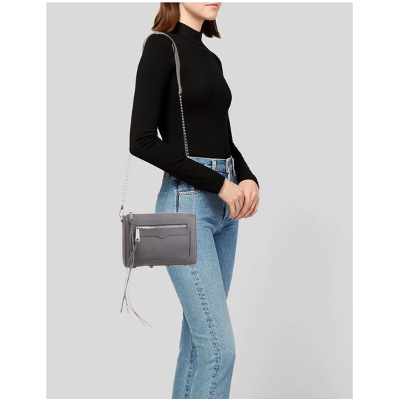 Rebecca Minkoff RARE Taupe and Black Chain Crossbody - tags inside - Picture 7 of 7